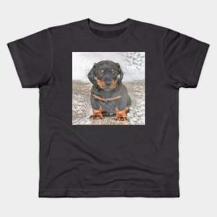 Cute puppy painting (pet, dog, pretty and hiking) Kids T-Shirt